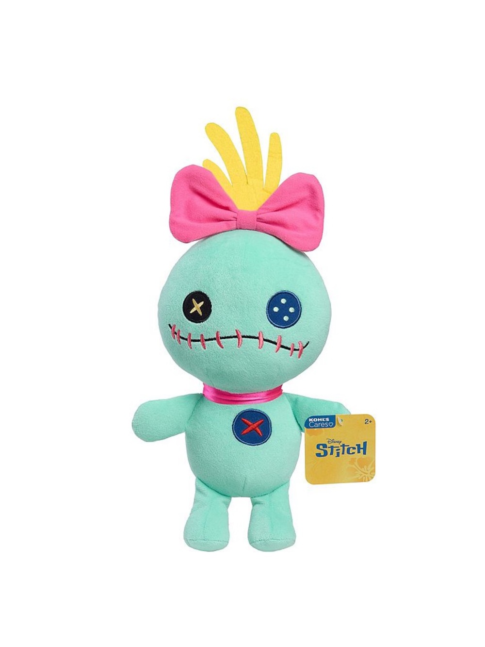 Disney NWT Scrump Plush Doll - Mint Green, Pink Bow, Yellow Tuft